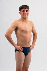 Boys Swim Briefs - Chlorine Resistant Swimwear - Basic Dark Teal