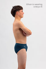 Mens Swim Briefs - Chlorine Resistant Swimwear - Dark Teal