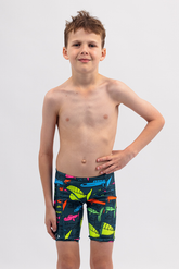 Boys Swim Jammer - Chlorine Resistant Swimwear - Cool Fish