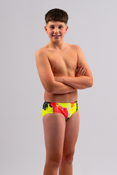 Boys Swim Briefs - Chlorine Resistant Swimwear - Neon Pop
