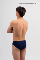 Boys Swim Briefs - Chlorine Resistant Swimwear - Basic Navy