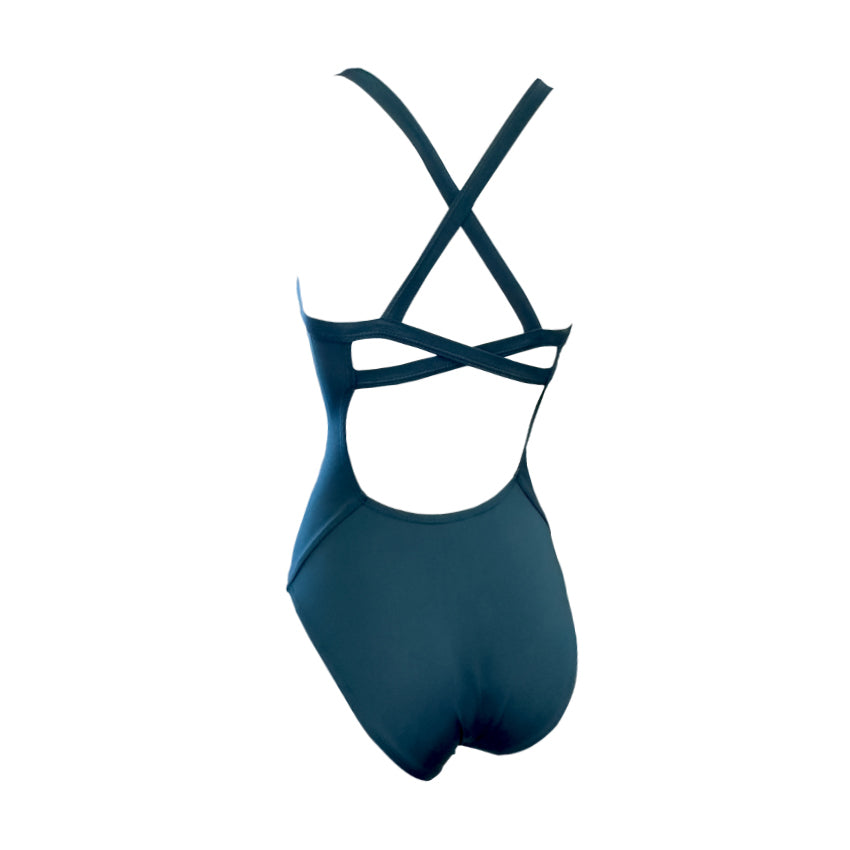 Basic Dark Teal Girls Chlorine Proof One Piece Dark teal back straps. Australian Made