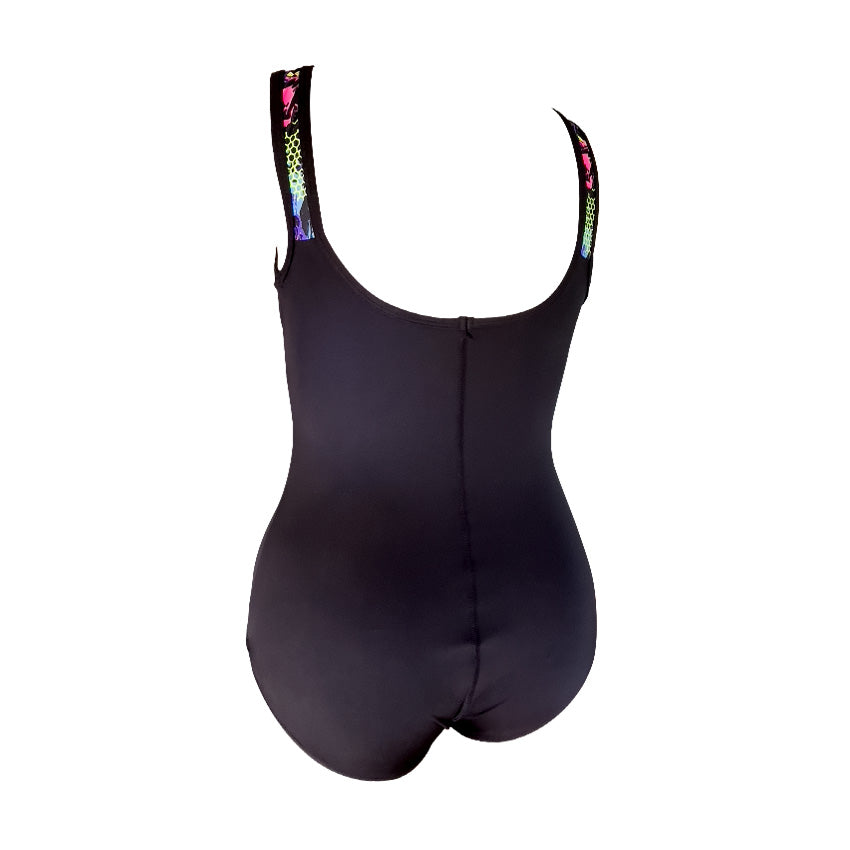 Woman's Empowered Chlorine Proof One Piece - Move It / Black