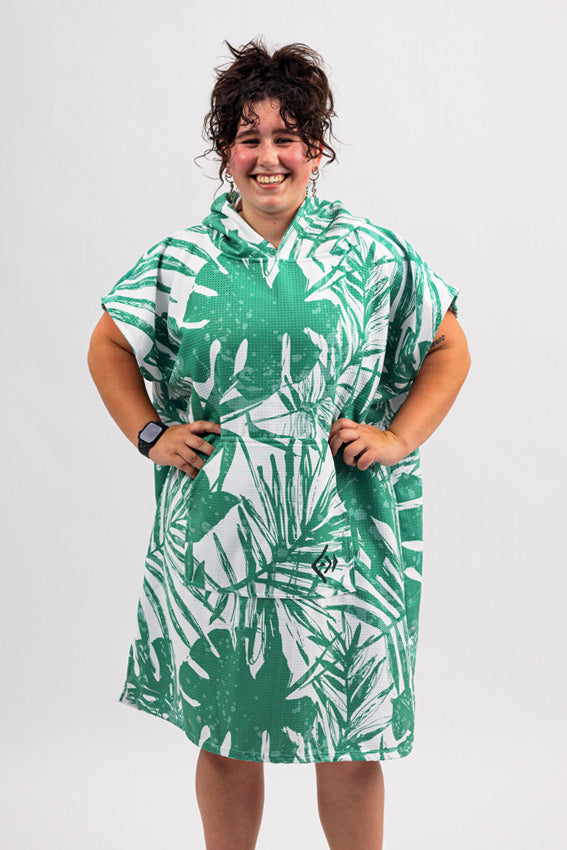 Adult Sand Free Hooded Towel - Evergreen Jungle Fashion Fish Swimwear Adult Sand Free Hooded Towel - Evergreen Jungle Fashion Fish Swimwear