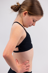 Girls Chlorine Proof Two Piece Top - Basic Black