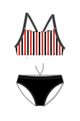 Semaphore SLSC Retro Stripe Two Piece Swimsuit