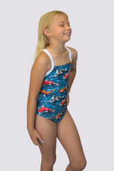 Girls Chlorine Resistant One Piece Swimsuit - 3 Second Memory