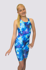 Girls Chlorine Resistant Legsuit Swimwear - Periwinkle
