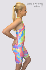 Girls Chlorine Resistant Legsuit Swimwear - Bubblegum