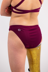 Basic Burgundy - Two Piece Swim Bottom - Ladies