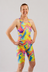 Ladies Chlorine Resistant Legsuit Swimwear -Bubblegum – Fashion Fish Swimwear