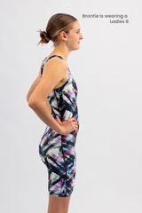 Ladies Chlorine Resistant Knee Length Swimsuit - Don't Mess with Me