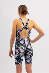 Ladies Chlorine Resistant Knee Length Swimsuit - Don't Mess with Me