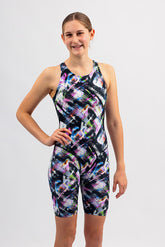Ladies Chlorine Resistant Knee Length Swimsuit - Don't Mess with Me
