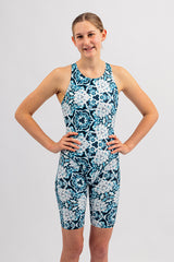 Girls Chlorine Proof Leg Suit - Winter Blast