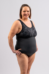 Woman's Empowered Chlorine Proof  Plus Size Swimsuit- Sketch Lab