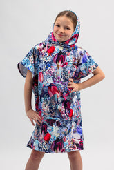 Kids Sand Free Hooded Swim Towel - Secret Garden