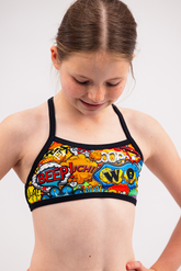 Girls Two Piece Top- Wham Baam Sam - Chlorine Resistant
