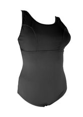 Woman's Empowered Scoop Back -Plain Black