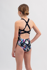 Girls Chlorine Proof One Piece Swimmers - Don't Mess With Me