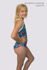 Girls Chlorine Resistant One Piece Swimsuit - 3 Second Memory