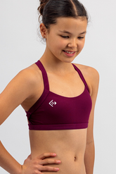 Basic Burgundy - Two Piece Top - Girls