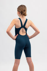 Girls Chlorine Proof Leg Suit - Basic Dark Teal