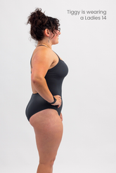 Ladies Chlorine Proof One Piece - Gunmetal Gray