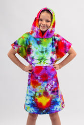 Kids Sand Free Hooded Swim Towels - Kaleidoscope