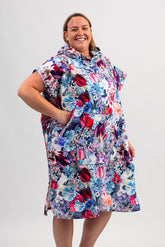 Adult Hooded Beach Towel- Sand Free Change Towel - Secret Garden