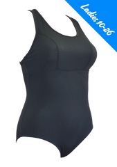 Empowered Ladies Basic Black One Piece - Fashion Fish Swimwear
