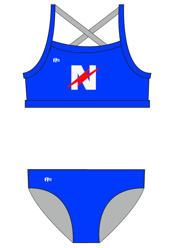 Novocastrian Swim Club Girls 2 piece - FashionFishDesigns