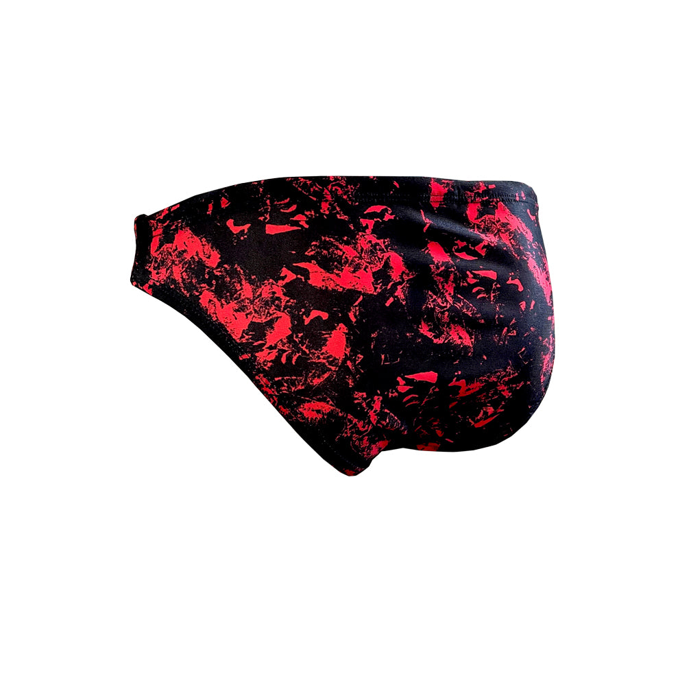 red and black tie dye Girls Chlorine Proof Two Piece Bottom