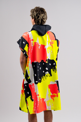 Adult Hooded Towel- Sand Free Change Towel - Neon Pop