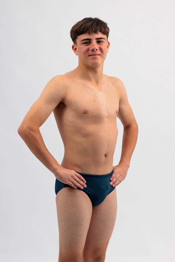 Mens Swim Briefs - Chlorine Resistant Swimwear  - Dark Teal