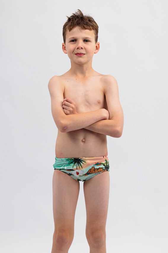 Boys Swim Briefs - Chlorine Resistant Swimwear  - Hula