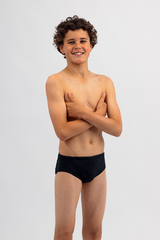 Boys Swim Briefs - Chlorine Resistant Swimwear  - Basic Black