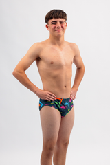 Mens Swim Briefs - Chlorine Resistant Swimwear  -Cool Fish