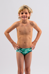Boys Swim Briefs - Chlorine Resistant Swimwear  - Emerald Tide