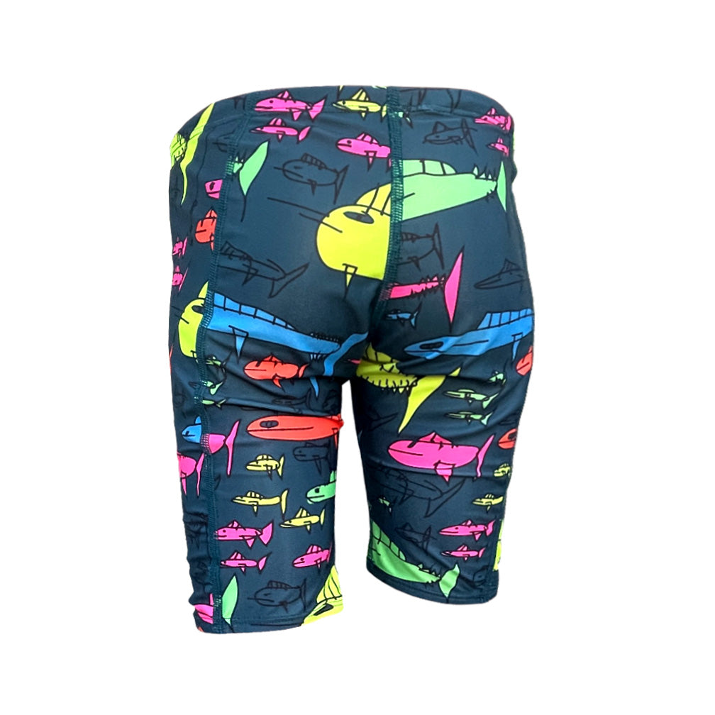 Boys Swim Jammer - Chlorine Resistant Swimwear - Cool Fish