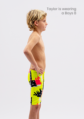 Chlorine Resistant Boys Jammer - Neon Pop