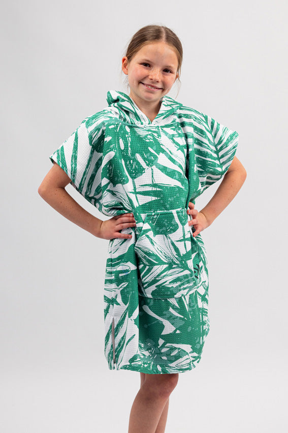 Kids Sand Free Hooded Towels - Evergreen Jungle