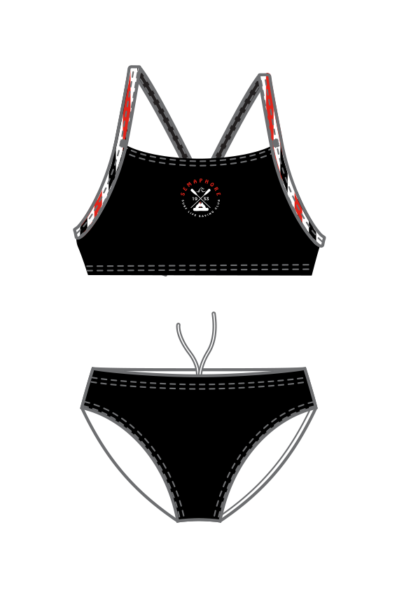 Semaphore SLSC Black Two Piece Swimsuit