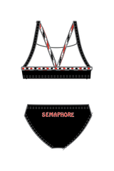 Semaphore SLSC Black Two Piece Swimsuit