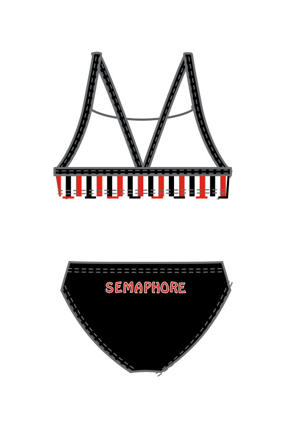 Semaphore SLSC Retro Stripe Two Piece Swimsuit