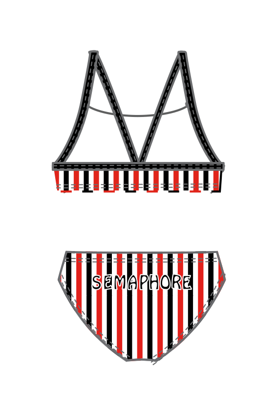 Semaphore SLSC Retro Stripe Two Piece Swimsuit
