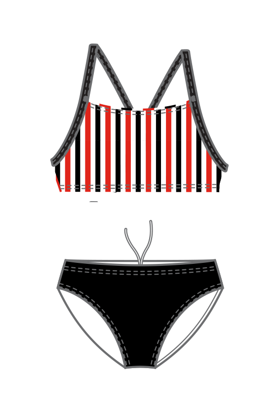 Semaphore SLSC Retro Stripe Two Piece Swimsuit