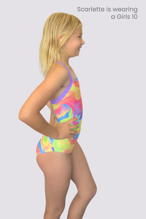 Girls Chlorine Resistant One Piece Swimsuit - Bubblegum