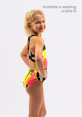 Girls Chlorine Resistant One Piece - Neon Pop