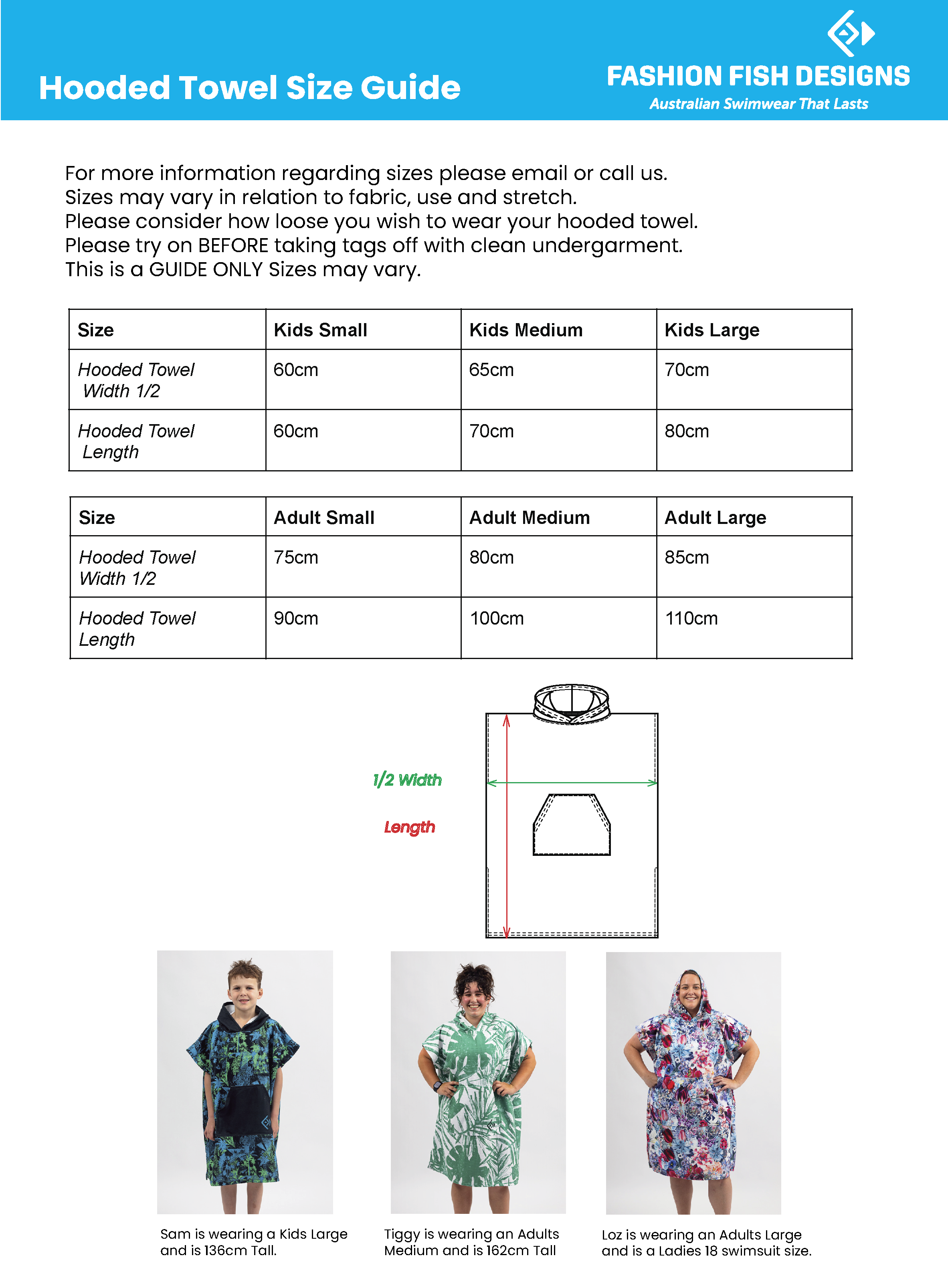 Size Guide Chart